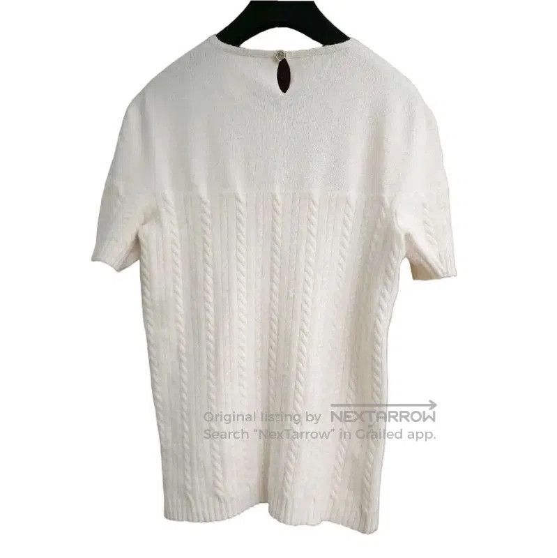 Chanel Chanel White Cashmere Short Sleeve Top . Size S / US 4 / IT 40 - 2 Thumbnail