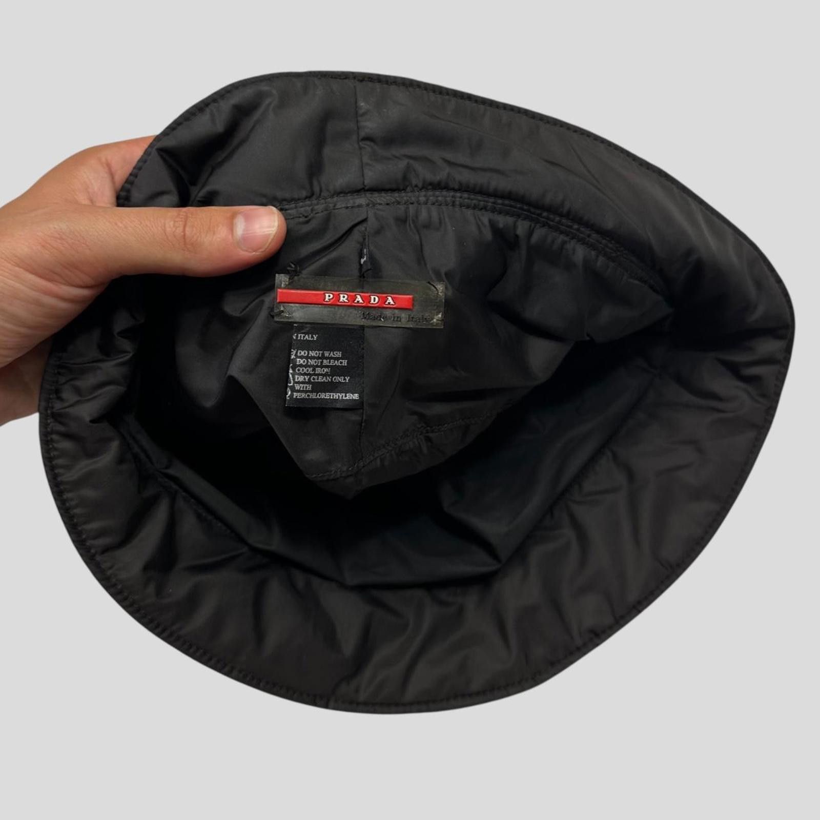 Prada Prada Sport 1999 Nylon Padded Red Tab Bucket Hat - M/L Size ONE SIZE - 5 Thumbnail
