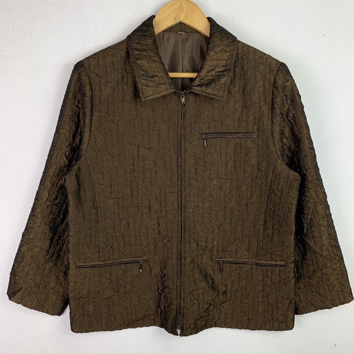 Designer × Japanese Brand × Vintage Vintage Bronze Textured Blazer Jacket Size US L / EU 52-54 / 3 - 1 Thumbnail