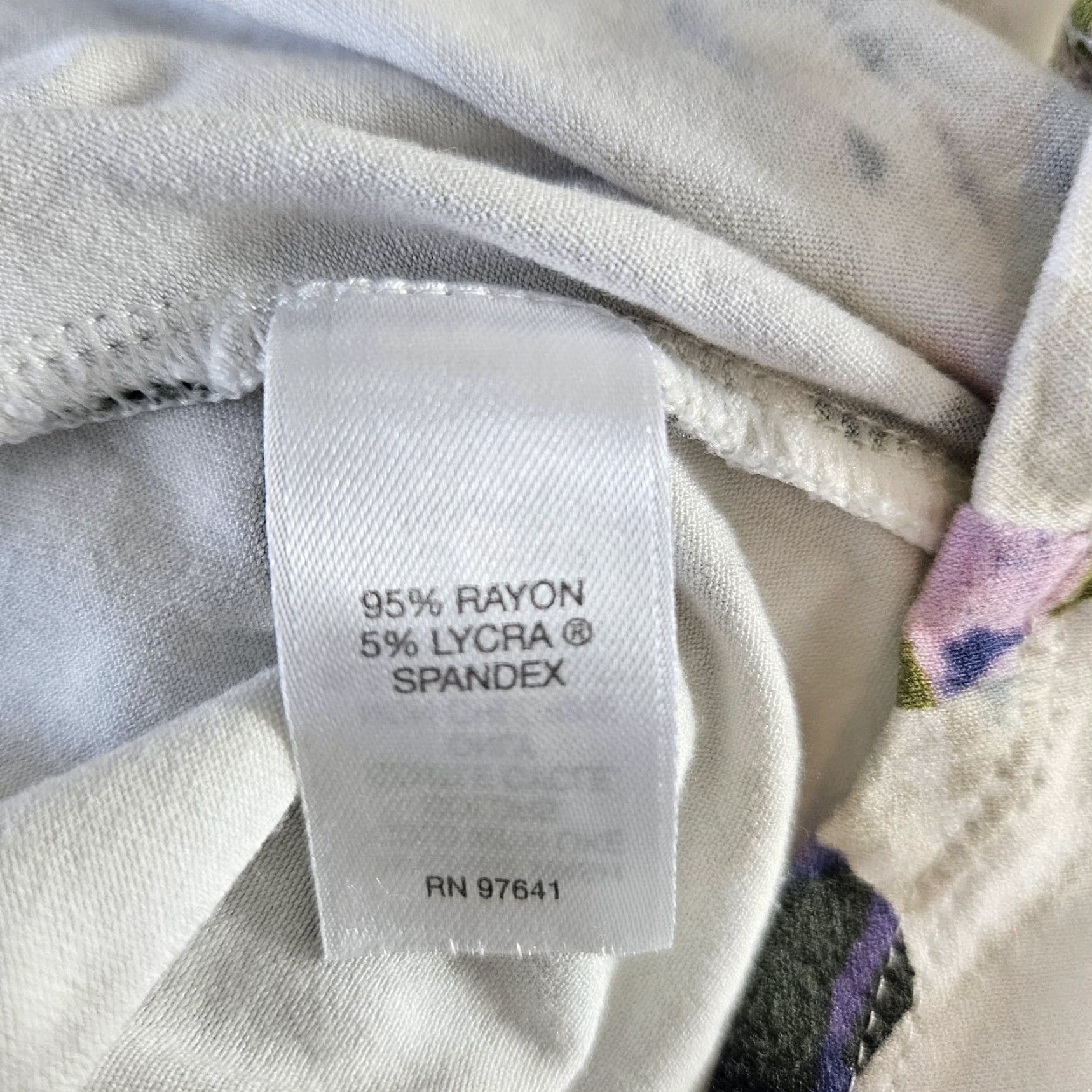 J. Jill J Jill Wearever Collection Top Large Purple Green Floral 3/4 Sleeve Blouse Womens Size L / US 10 / IT 46 - 4 Thumbnail