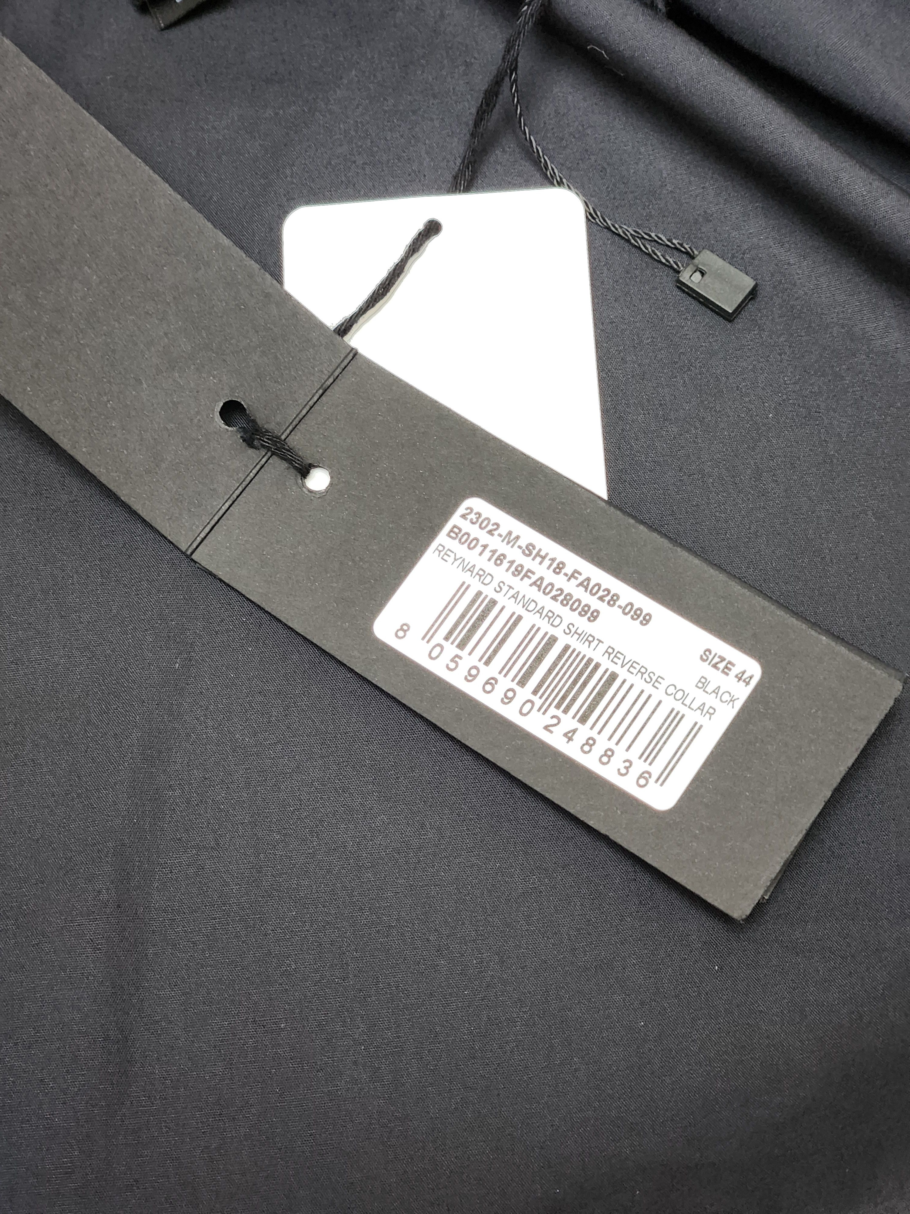 Ann Demeulemeester Ann Demeulemeester Black "Reynard" Reverse Collar Shirt Size US S / EU 44-46 / 1 - 7 Thumbnail