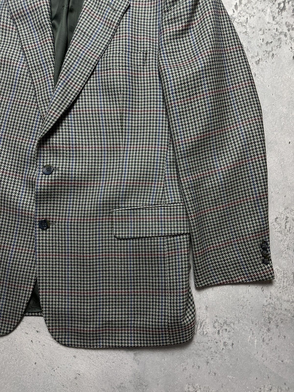 Burberry Blazer Burberrys Vintage Cashmere & Wool Luxury Rare 90s 80s Size 52R - 4 Thumbnail