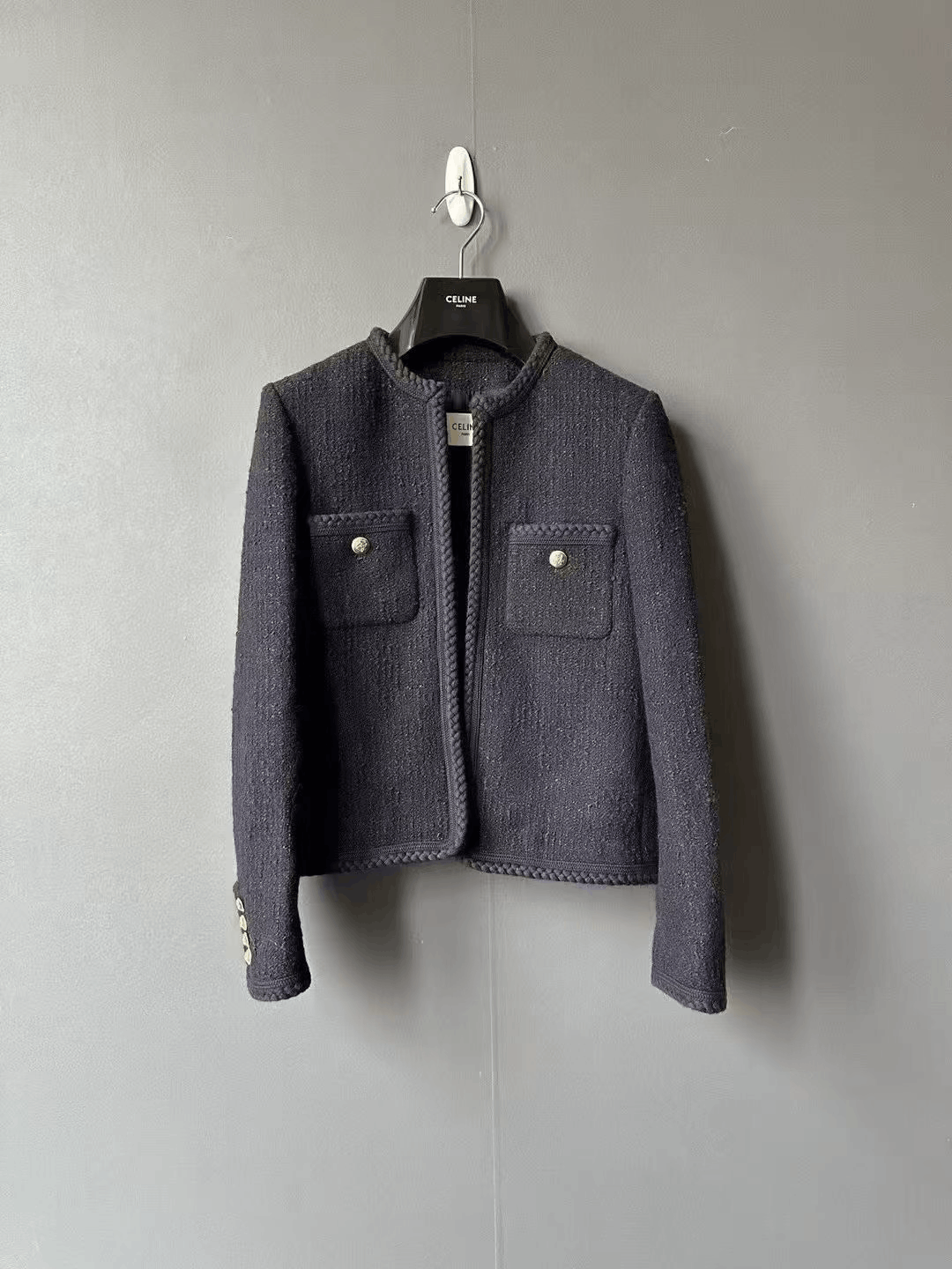 Celine Celine Tweed Coat Size XXS / US 00 / IT 34 - 1 Thumbnail