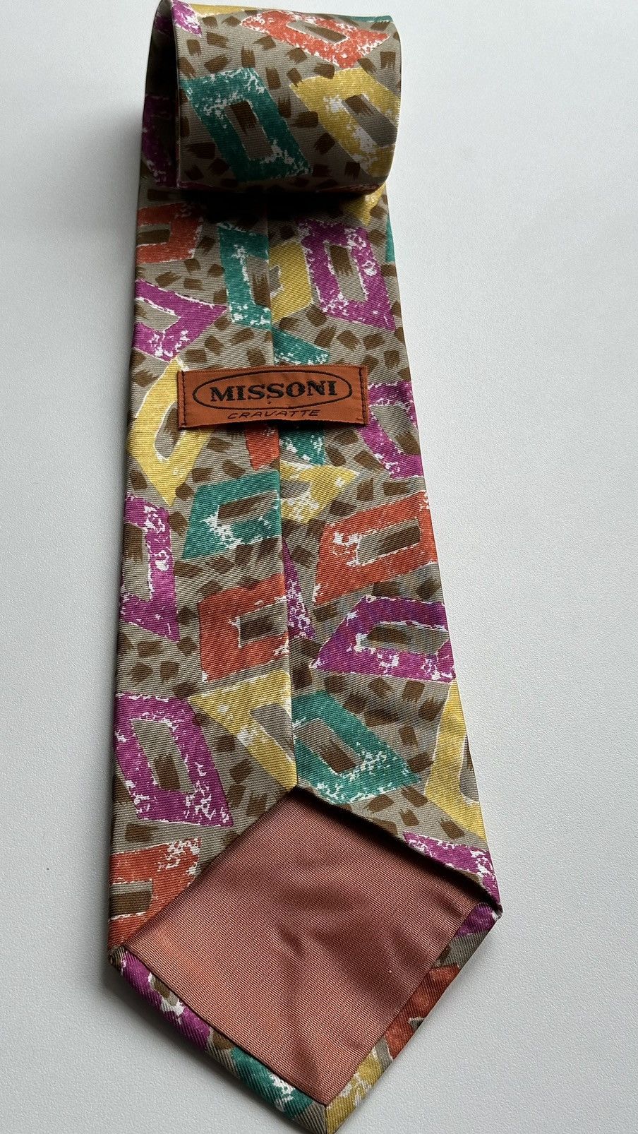 Missoni Missoni Men Painted Classic Tie Made In England 100% Silk Size ONE SIZE - 2 Thumbnail