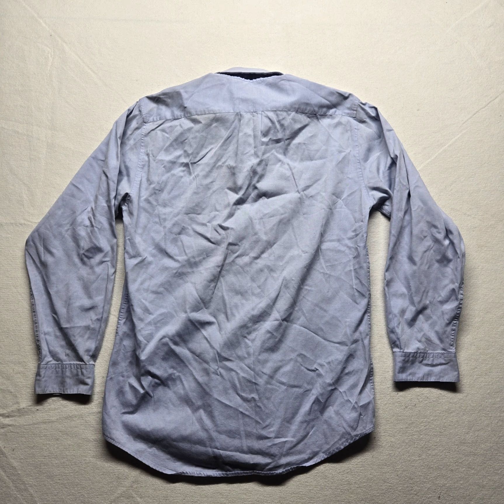 Perry Ellis Perry Ellis Shirt Button-Up Solid Light Blue Long Sleeve 15.5 Mens Regular Adult Blue Portfolio Button Up Shirt 15.5 Mens Size US M / EU 48-50 / 2 - 7 Thumbnail