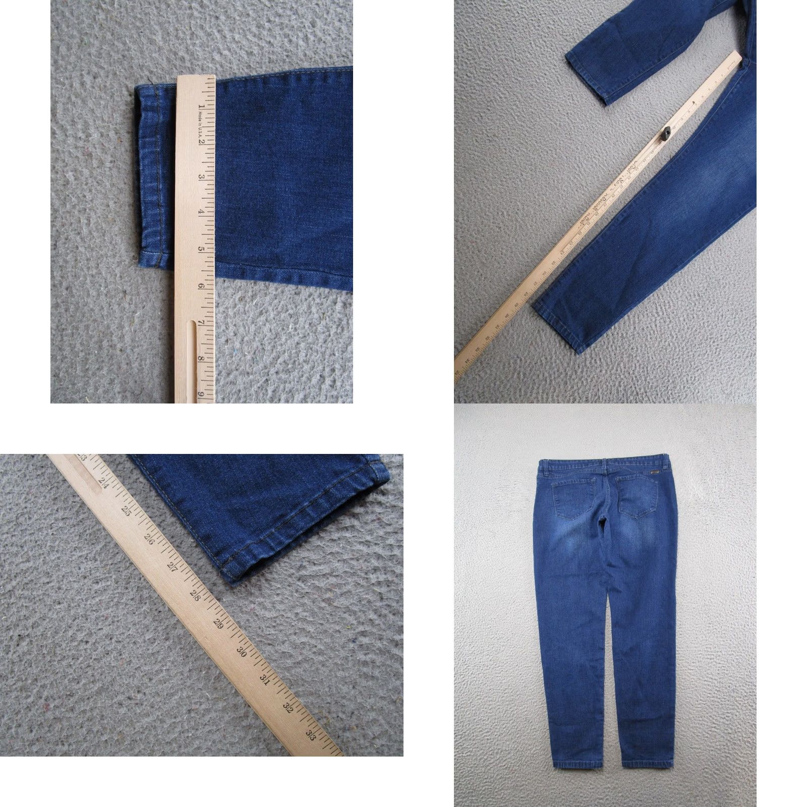 Vintage Kancan Women's Jeans Skinny Slim Fit Mid Rise Ankle Cropped Size 30 Blue Denim 13/30 Stretch Size 30" / US 8 / IT 44 - 8 Thumbnail