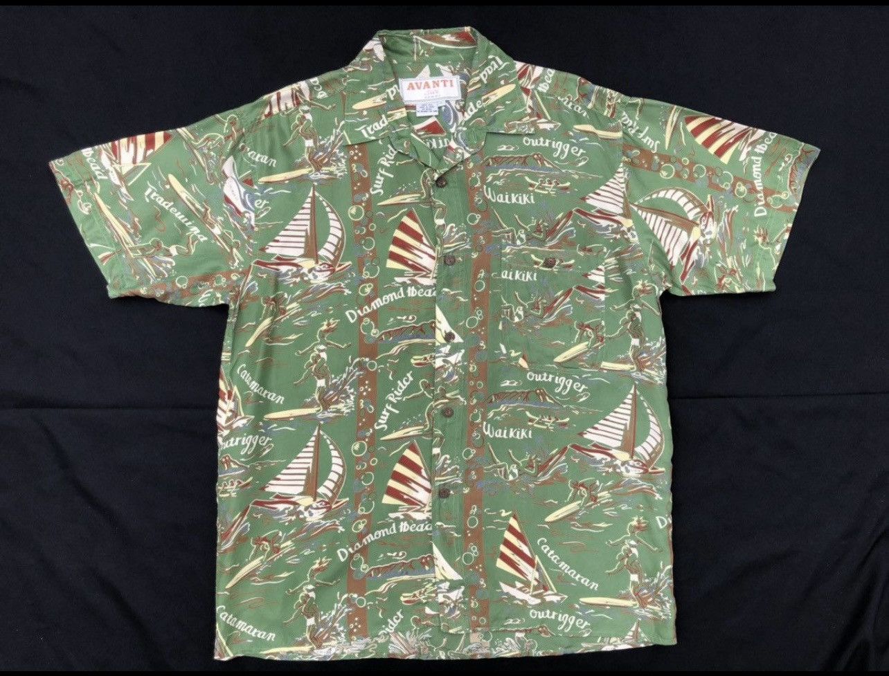 Vintage Vintage Avanti Hawaii 100% Silk Hawaiian Shirt Aloha Size US L / EU 52-54 / 3 - 5 Thumbnail