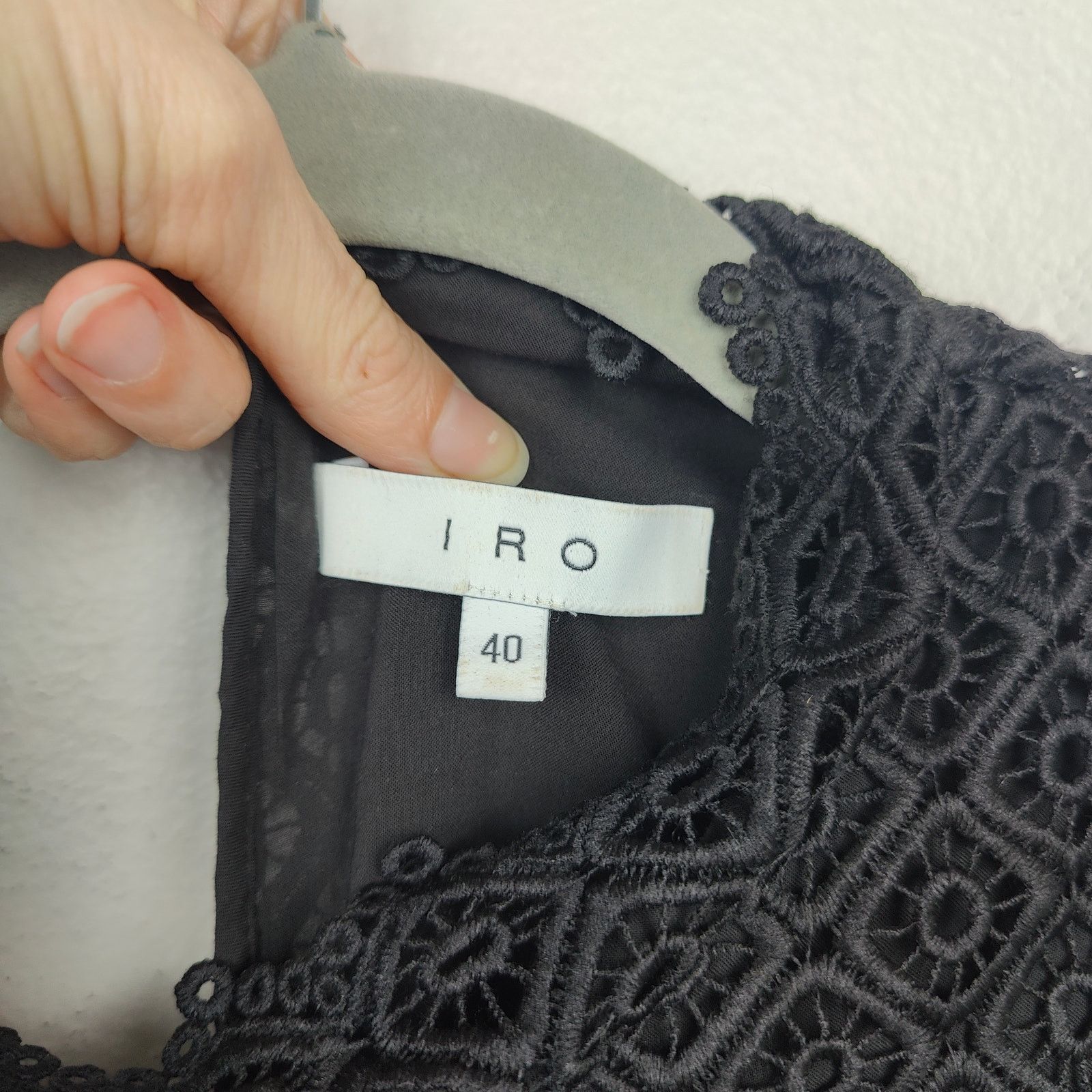 Iro IRO Kara Dress Womens 40 US 10 Black Lace Mini Long Sleeve Size L / US 10 / IT 46 - 6 Thumbnail