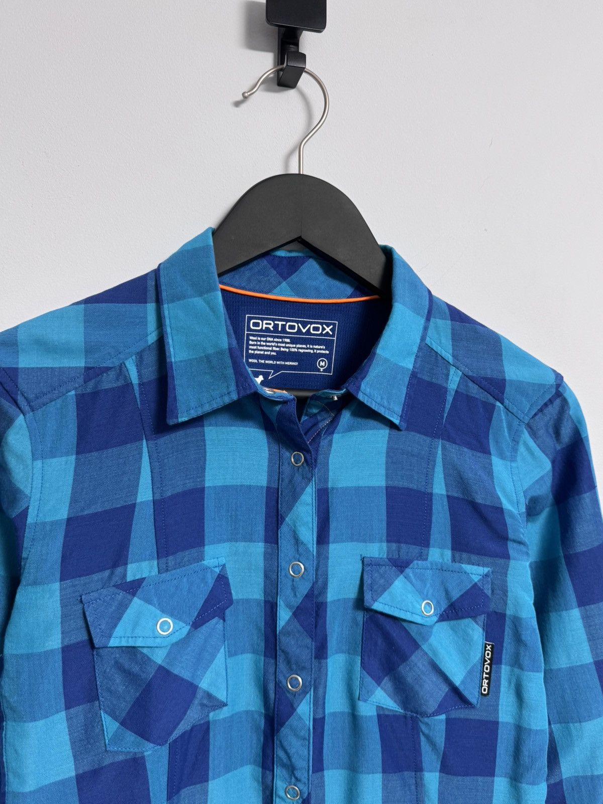 ORTOVOX × Vintage Ortovox Button Up Check Merino Size M / US 6-8 / IT 42-44 - 4 Thumbnail