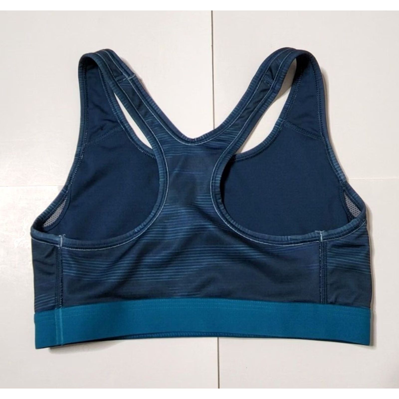 Nike Nike Womens Sports Bra Activewear Racerback S Teal Blue-Green Dri-FIT Wireless Pullover, 90s? Size ONE SIZE - 2 Thumbnail