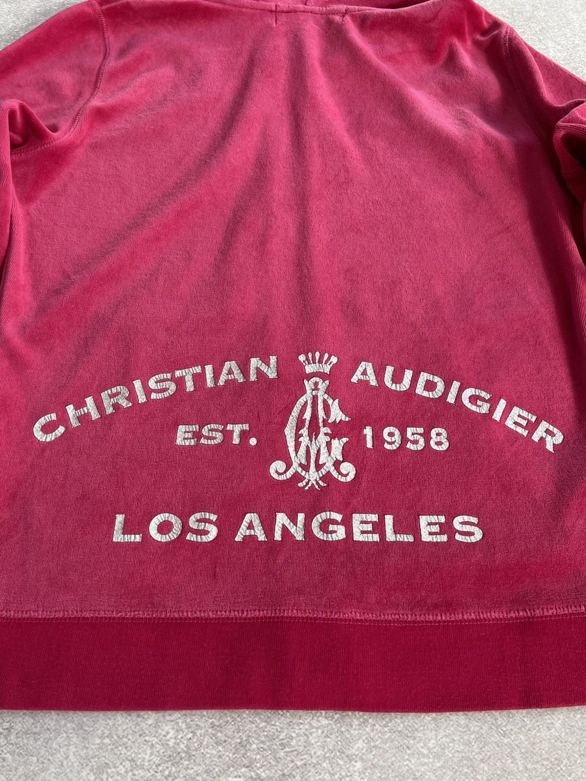 Christian Audigier VINTAGE CHRISTIAN AUDIGIER VELOUR Y2K ed hardy ZIP UP HOODIE Size L / US 10 / IT 46 - 9 Thumbnail