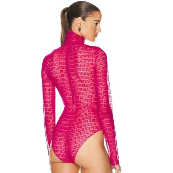 Givenchy Givenchy Fuchsia Long-sleeve Bodysuit - NEW WITH TAGS Size L / US 10 / IT 46 - 4 Thumbnail