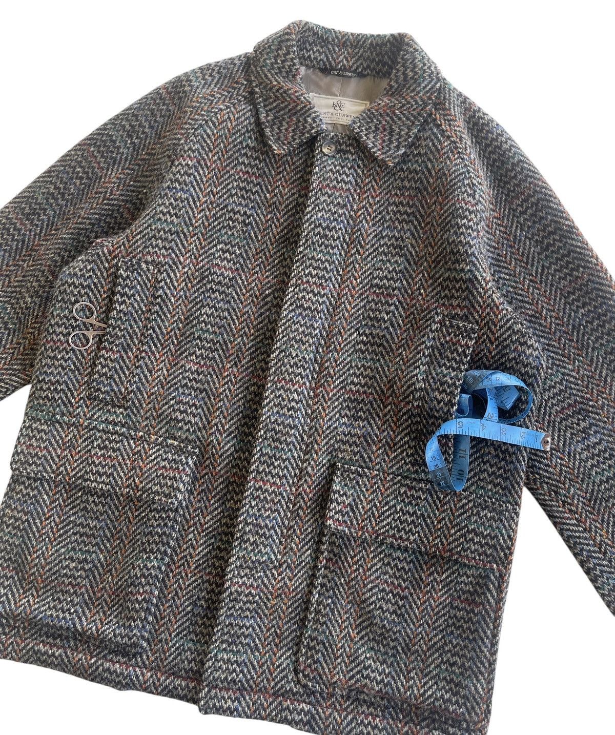 Kent & Curwen Kent & Curwen Wool Herringbone Tweed Jacket Size US M / EU 48-50 / 2 - 7 Thumbnail