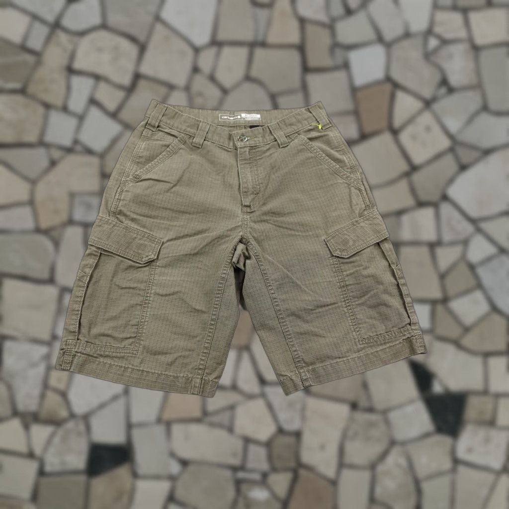 Carhartt VINTAGE not applicable; create title: Carhartt Shorts Mens 30 Green Force Relaxed Fit Ripstop Cargo Work Heavy Duty Casual Outdoor Size US 30 / EU 46 - 1 Thumbnail