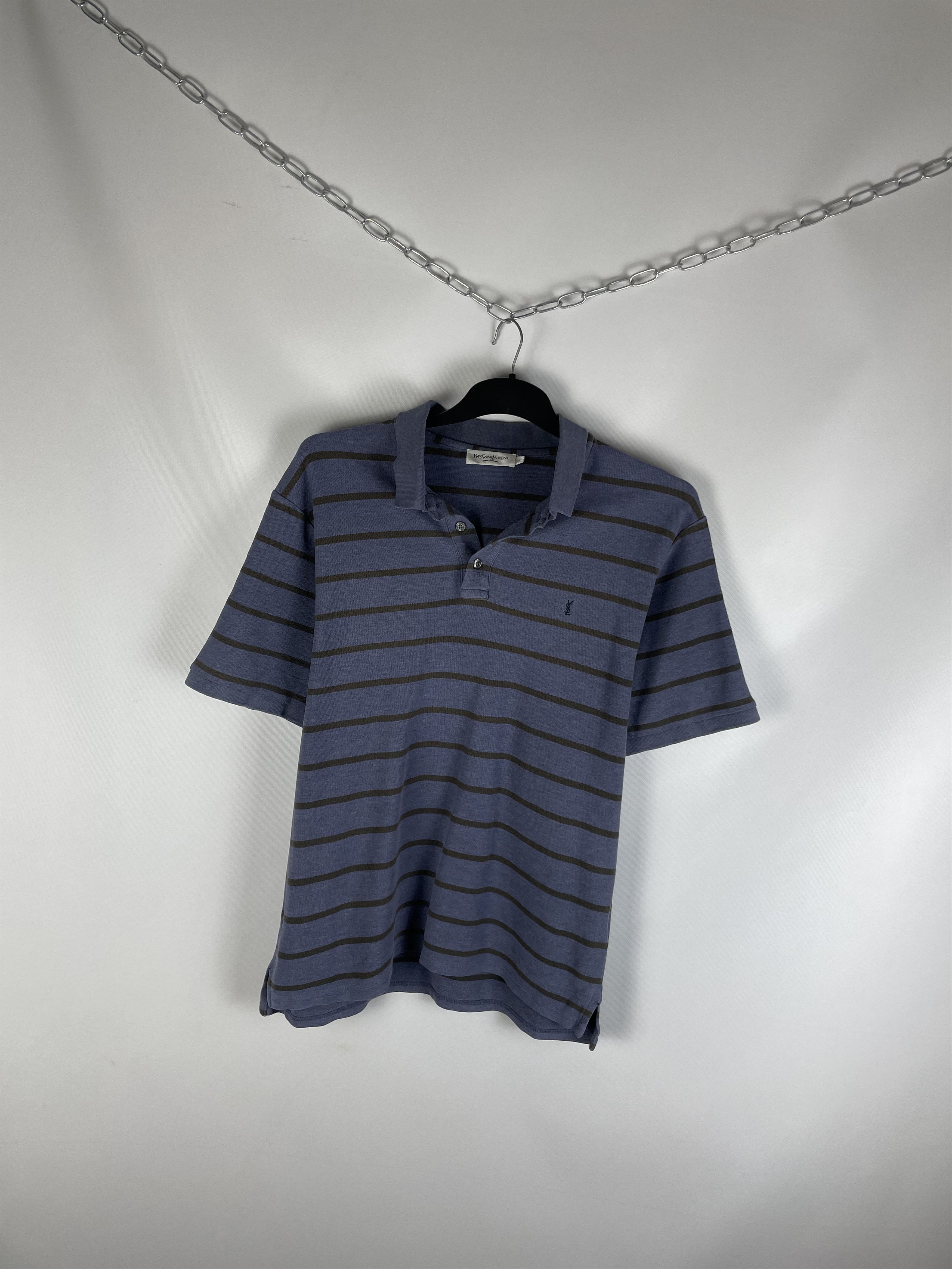 Vintage YSL Polo Shirt Yves Saint Laurent Polo Size US XL / EU 56 / 4 - 2 Thumbnail