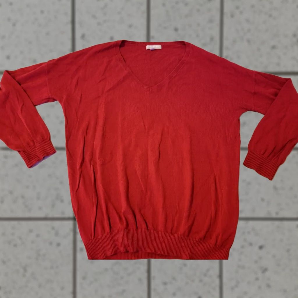 Banana Republic Banana Republic Sweater Womens M Red Meduim Cotton Neck Size M / US 6-8 / IT 42-44 - 1 Thumbnail