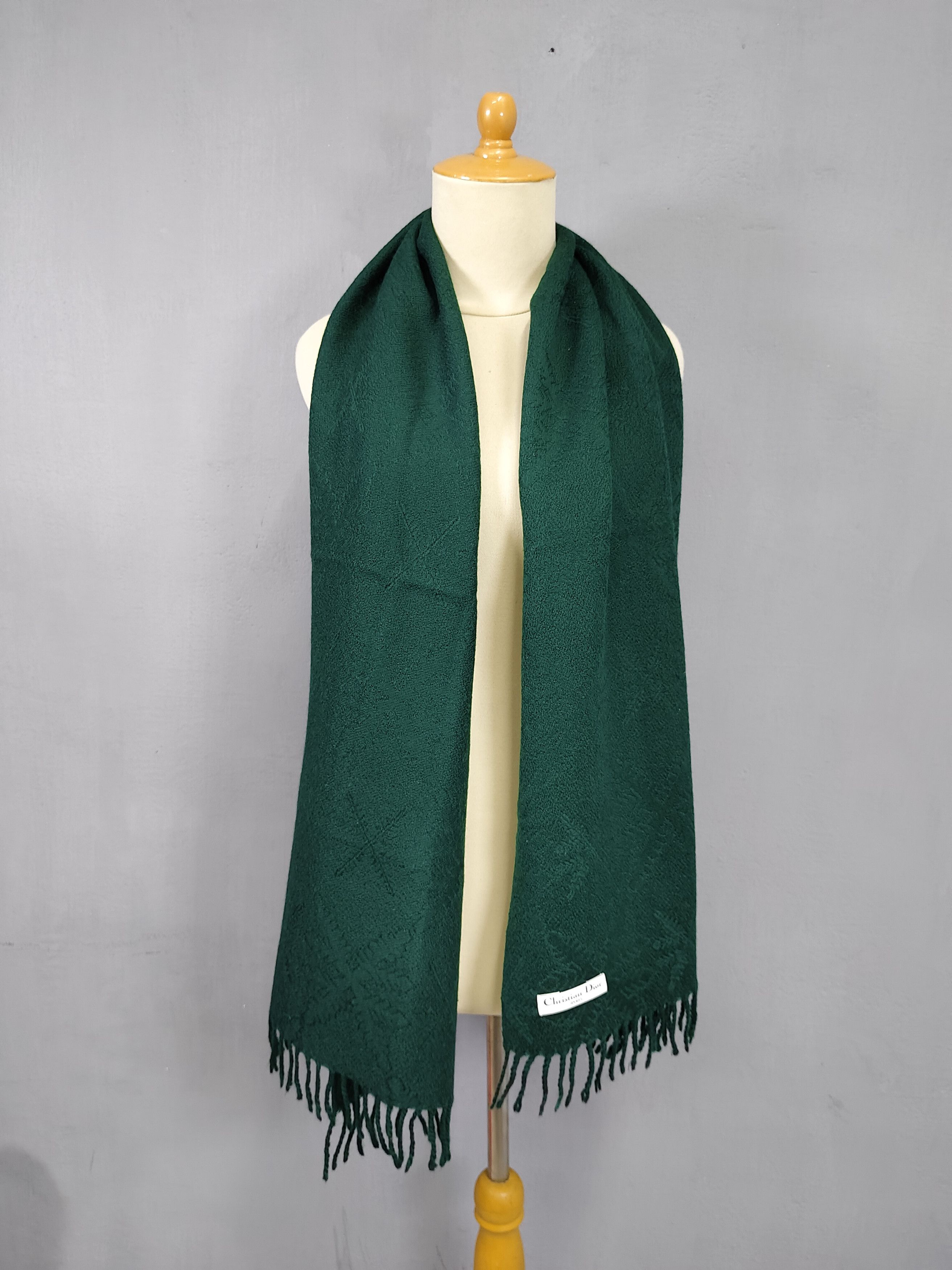 Christian Dior Monsieur 90s C.D Sport- Snowflake Jacquard Pattern Classic Wool Scarf Size ONE SIZE - 4 Thumbnail