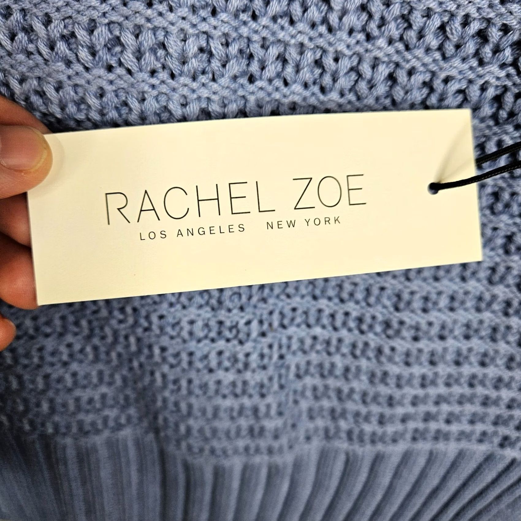 Vintage RACHEL ZOE Women’s light blue V Neck Long sleeve sweater hoodie Cardigan L New Size L / US 10 / IT 46 - 6 Thumbnail