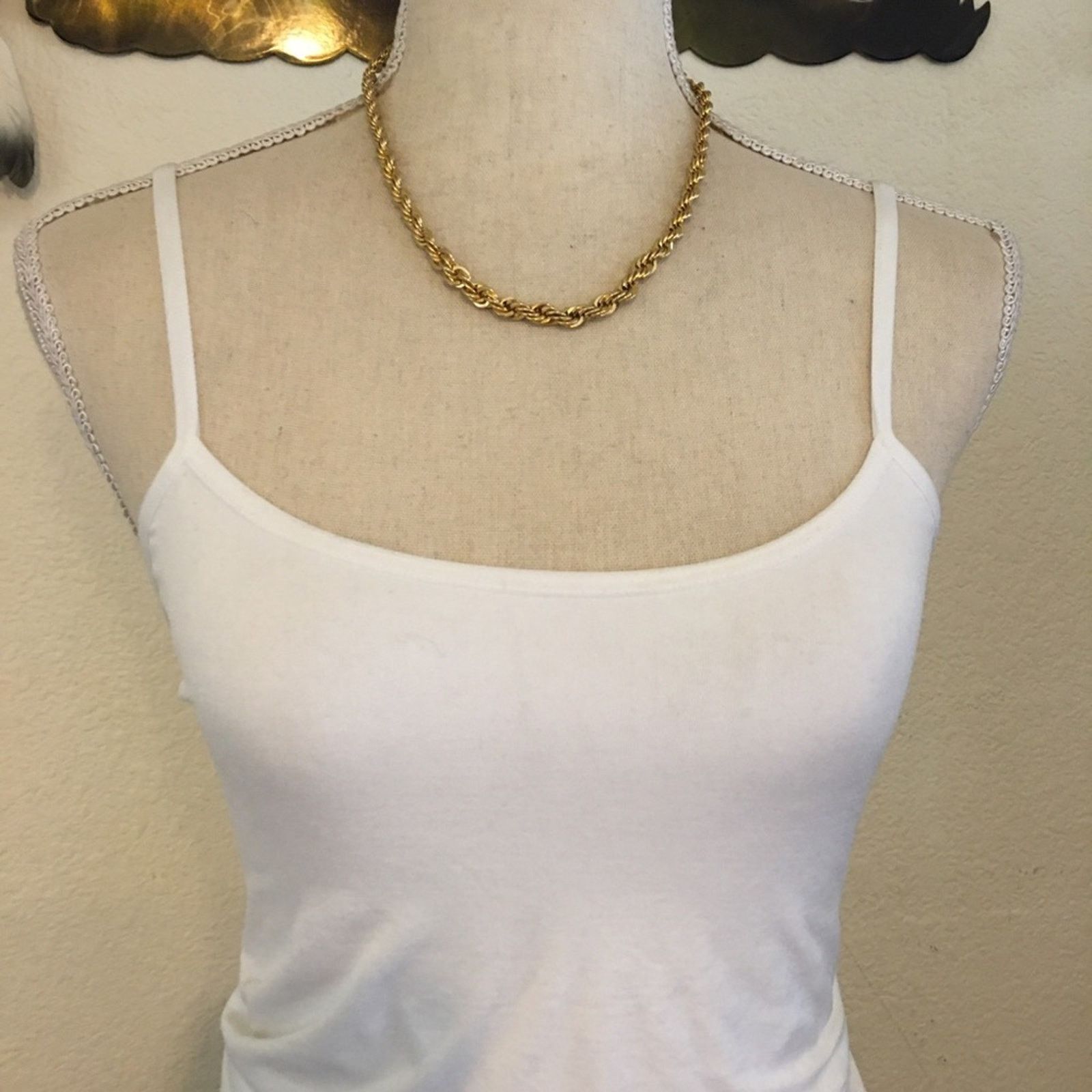 Jewelry Shiny gold tone twisted rope chain necklace Size ONE SIZE - 3 Thumbnail