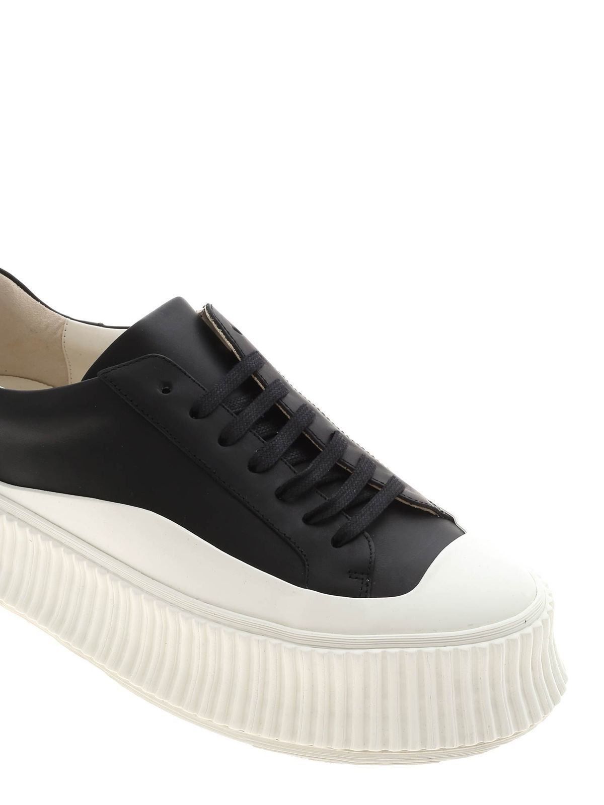 Jil Sander Lake Platform Leather Sneakers Size US 12 / EU 45 - 3 Thumbnail