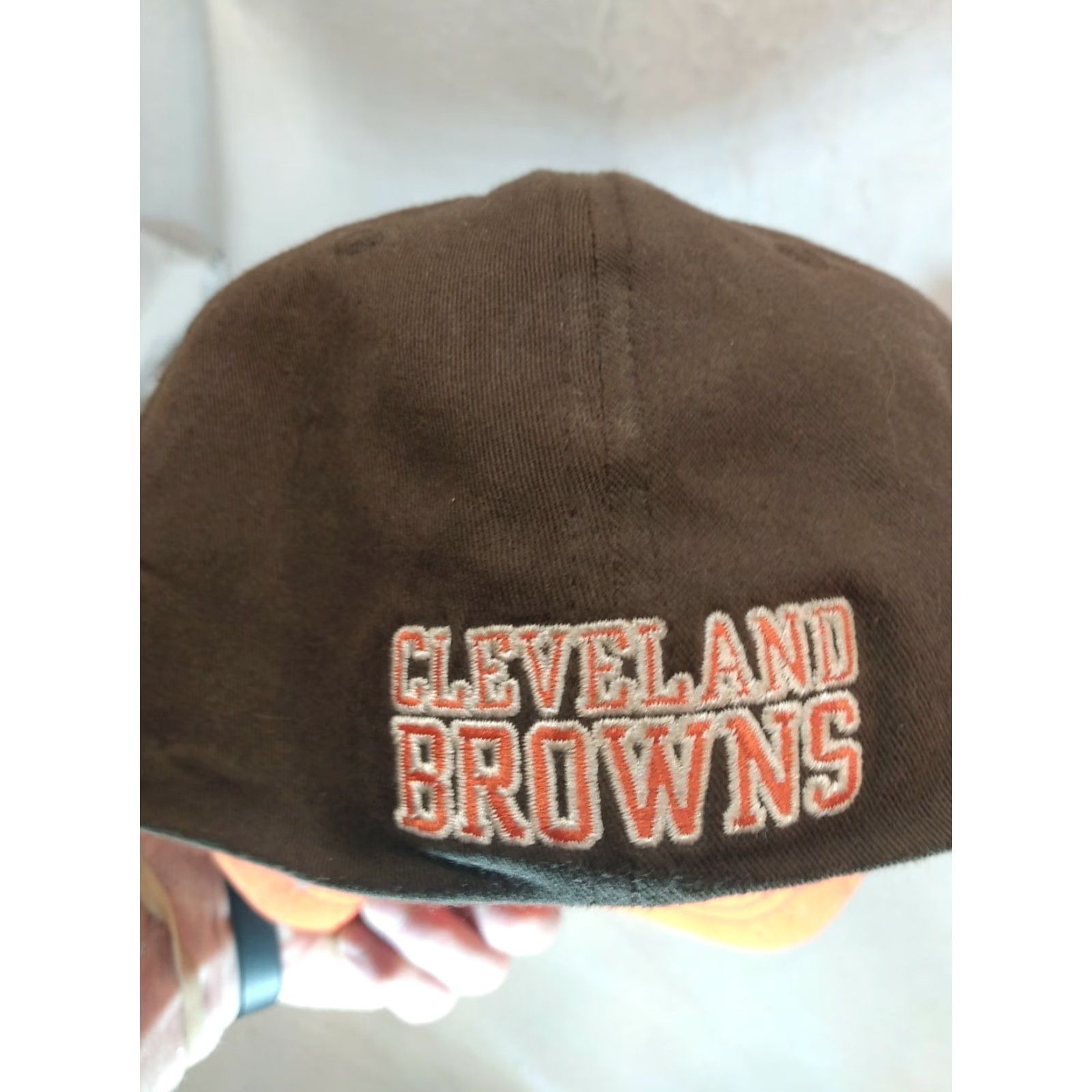NFL VINTAGE NFL Cleveland Browns Hat One Size Stretch Fitted 7"-7 1/8" Baseball Cap Mens Brown Orange Canvas Cotton Blend Sports USA Browns Size ONE SIZE - 6 Thumbnail