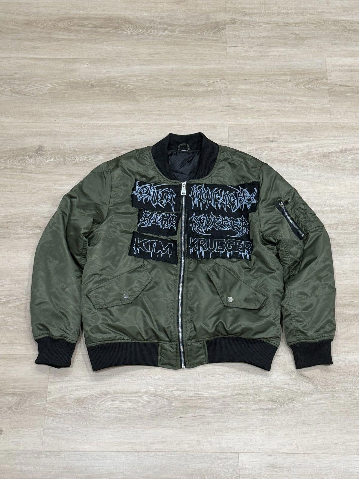 kim Krueger ミリタリージャケット opium carti Kim Krueger × Playboi Carti Kim Krueger Black Patchwork Bomber