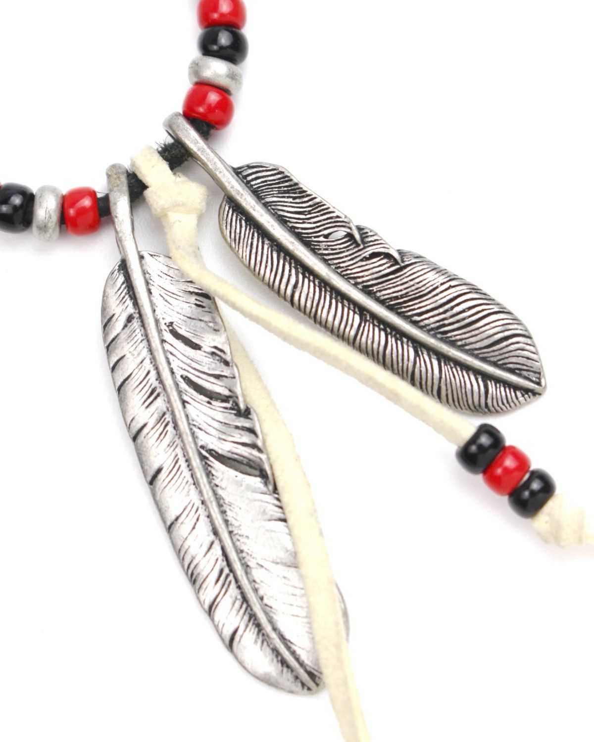 Vintage 2000S NATIVE AMERICAN STYLE SILVER FEATHER PENDANT NECKLACE Size ONE SIZE - 4 Thumbnail