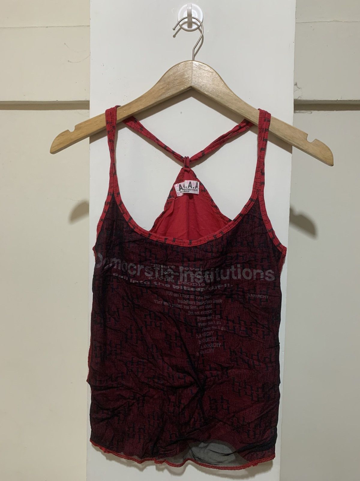 Raf Simons Japanese Always Anarchy Punk Grunge Gothic Style Tank Top Size US S / EU 44-46 / 1 - 1 Thumbnail