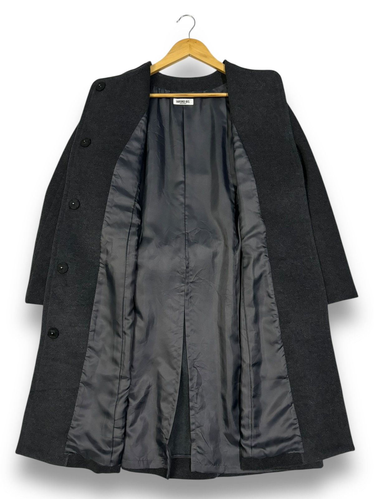 Hiroko Koshino Homme Hiroko BIS Wool Blend Overcoat by Designer Hiroko Koshino Size M / US 6-8 / IT 42-44 - 3 Thumbnail
