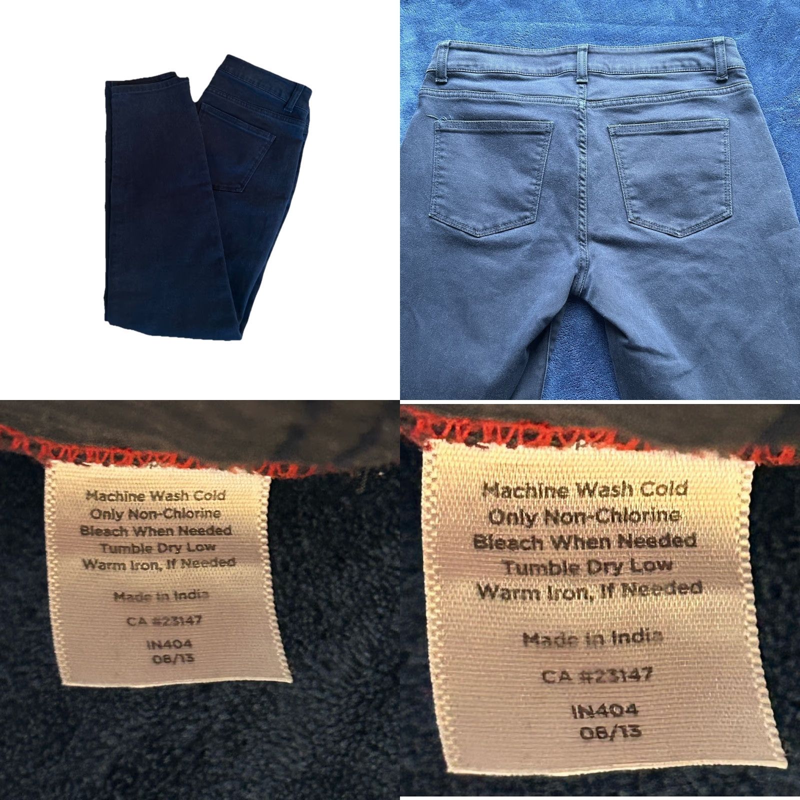 Talbots Talbots Signature Slim Ankle Petite Pants 6P 30x27 Blue Cotton Elastane Slim Denim Zip Button Logo Womens Size 28" / US 6 / IT 42 - 8 Thumbnail