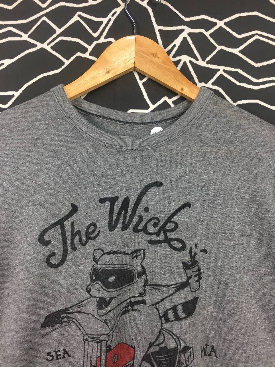 Vintage The Wick Motorcycles & Coffee Thrash Cat Graphic Tee Size US M / EU 48-50 / 2 - 3 Thumbnail