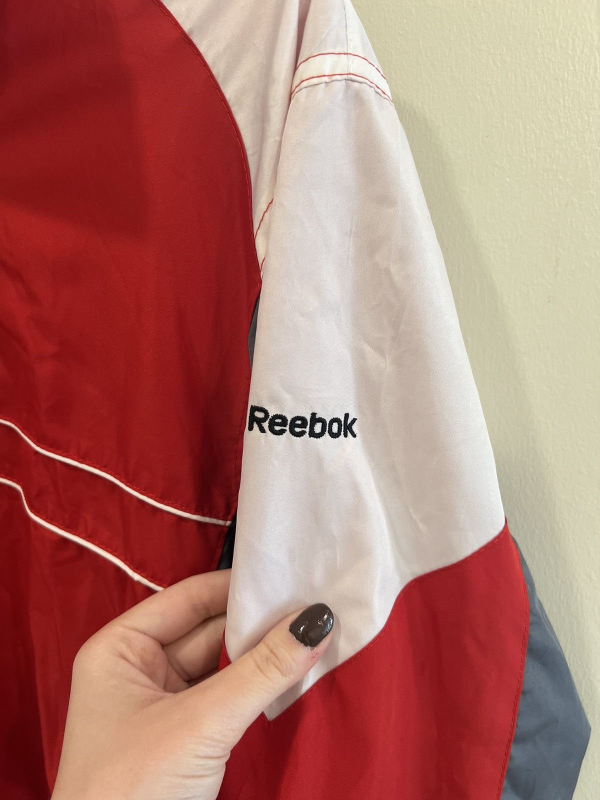 Reebok Vintage red & white Reebok jacket Size US M / EU 48-50 / 2 - 2 Thumbnail
