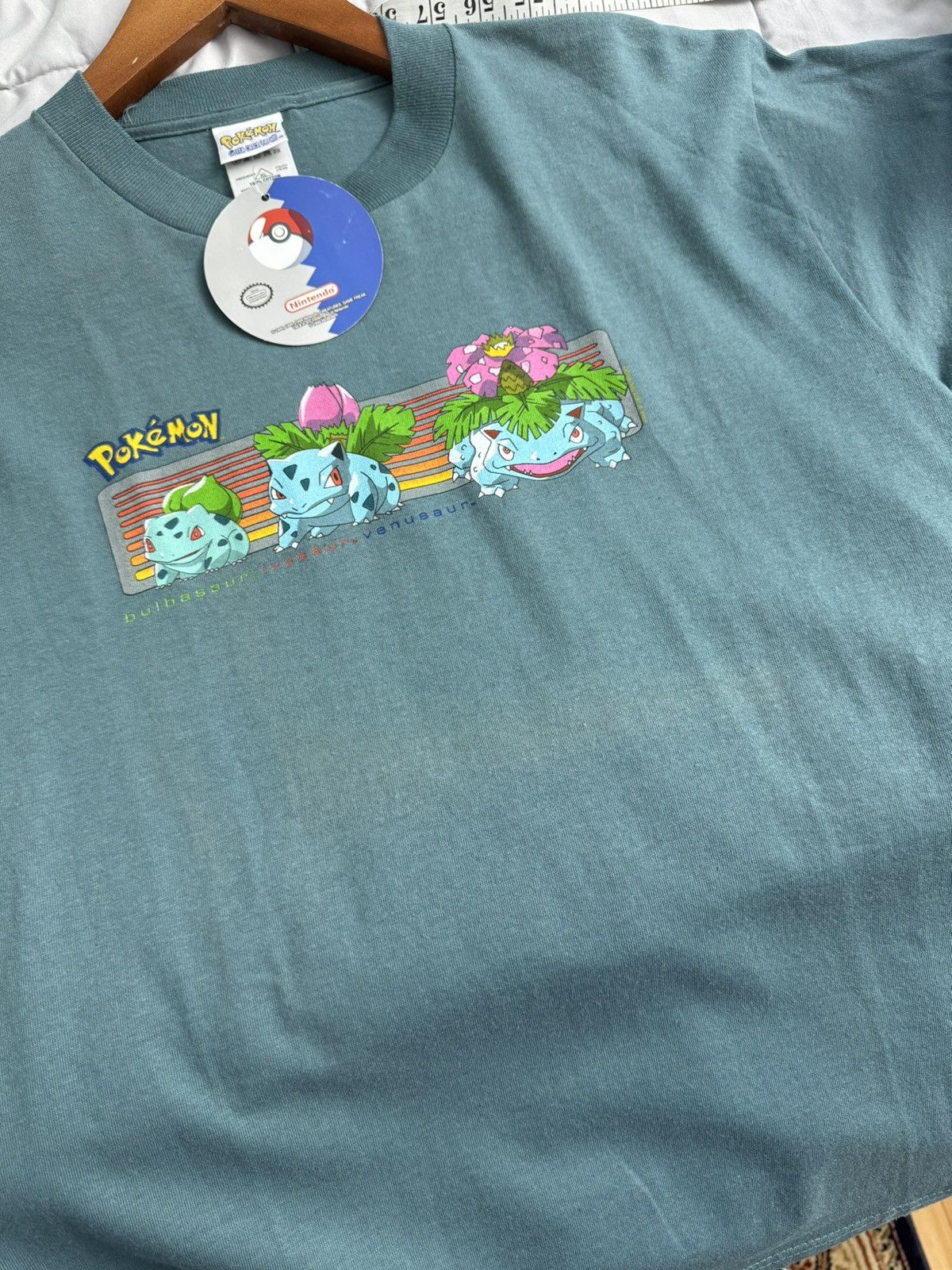Pokemon DSWT Vintage 1999 Pokemon Bulbasaur Evolution Tee Size US M / EU 48-50 / 2 - 6 Thumbnail