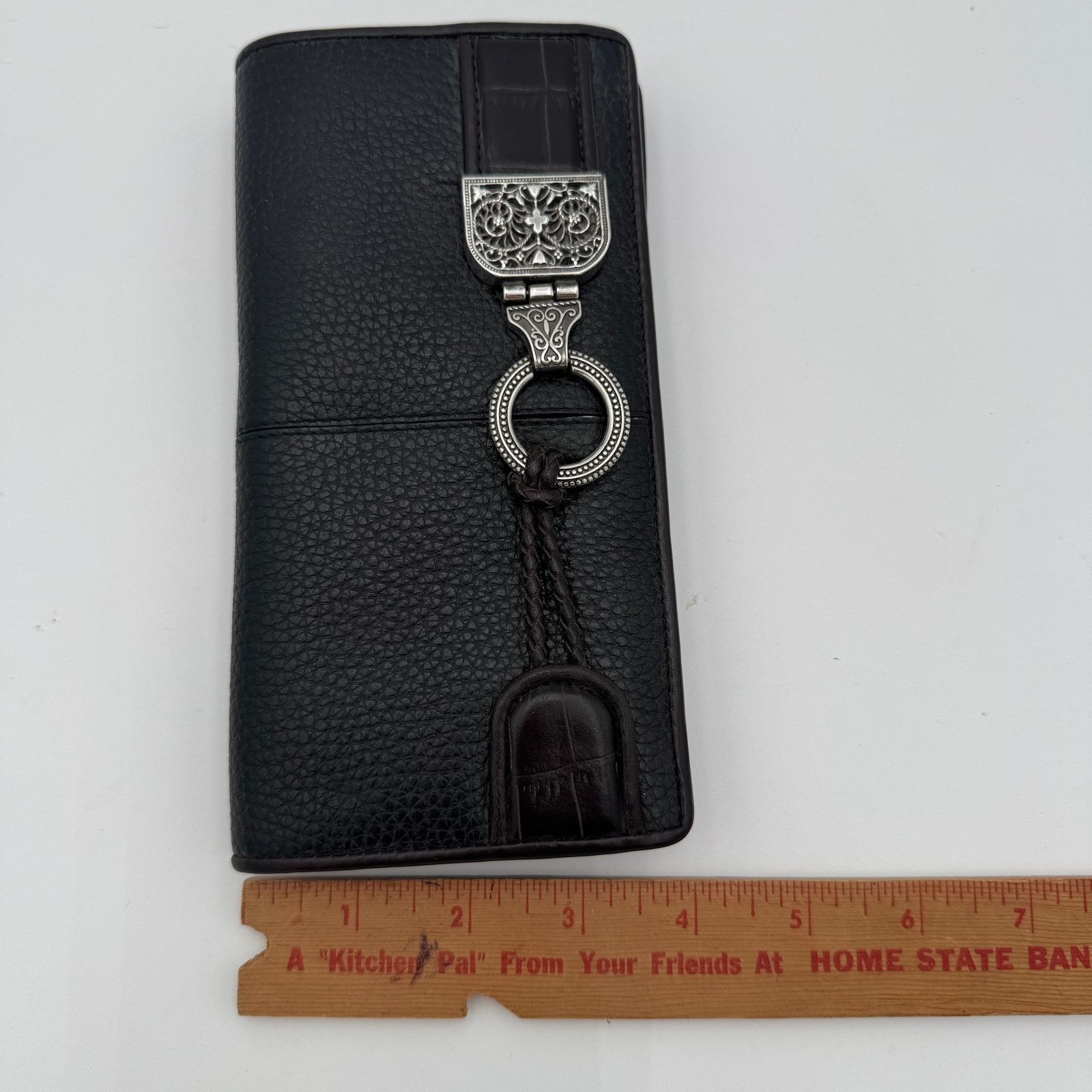 Brighton Brighton Crossbody Clutch Wallet Black Leather with Strap Size ONE SIZE - 12 Thumbnail