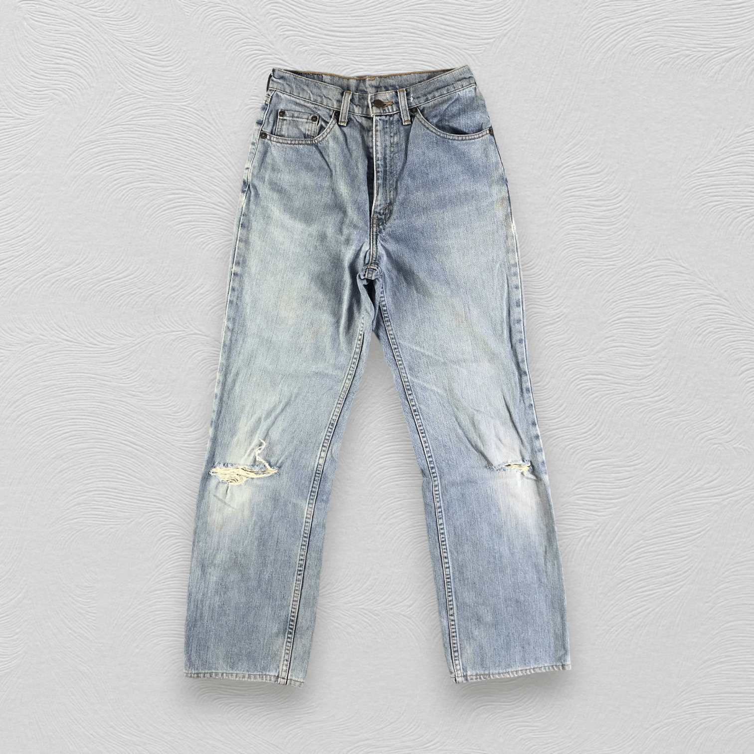 Levi's Vintage Levis Jeans 519 Ripped Medium Wash KJ2494 Size US 27 - 1 Thumbnail