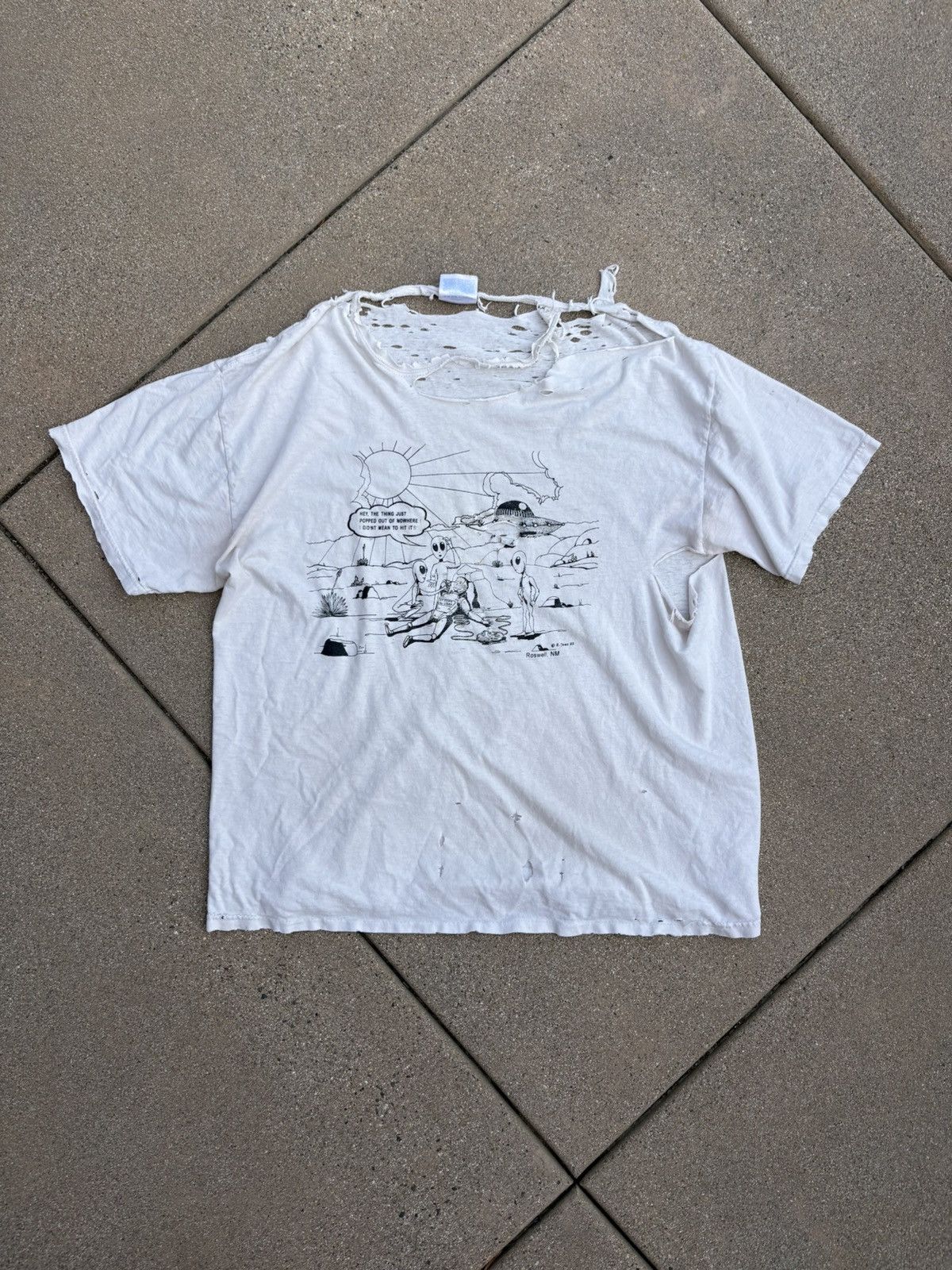 Vintage SMOKED Distressed vintage graphic tee Size US XL / EU 56 / 4 - 1 Thumbnail