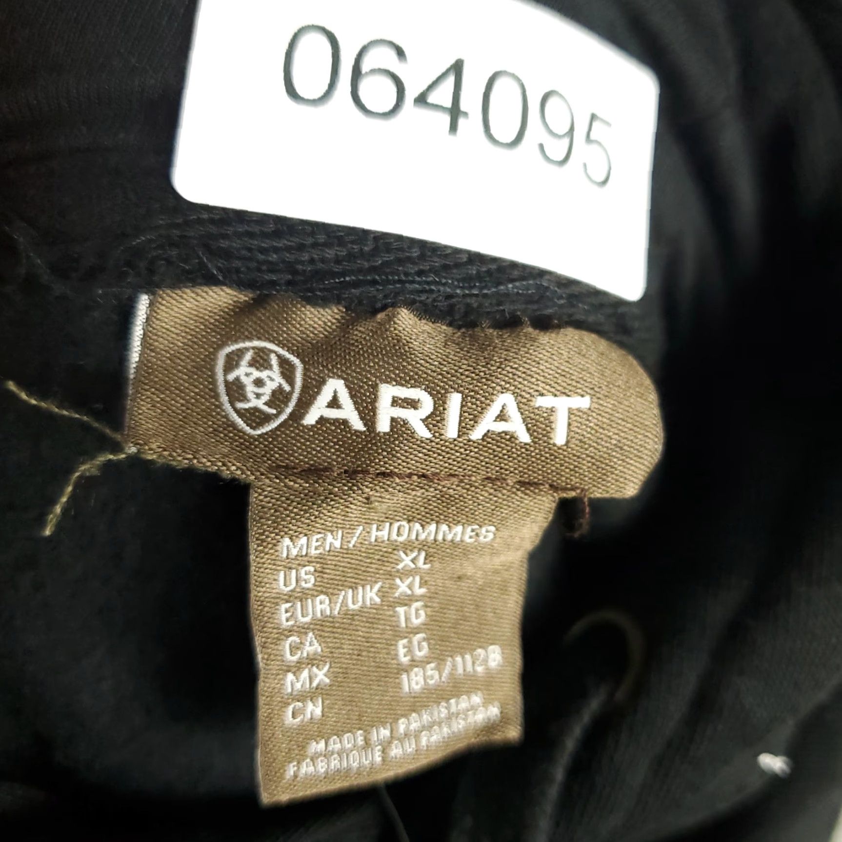 Ariat Ariat Hoodie Mens XL Black Pullover Sweatshirt Knit Mock Neck Logo All Seasons Pockets Regular Casual Sweatshirt Size US XL / EU 56 / 4 - 7 Thumbnail