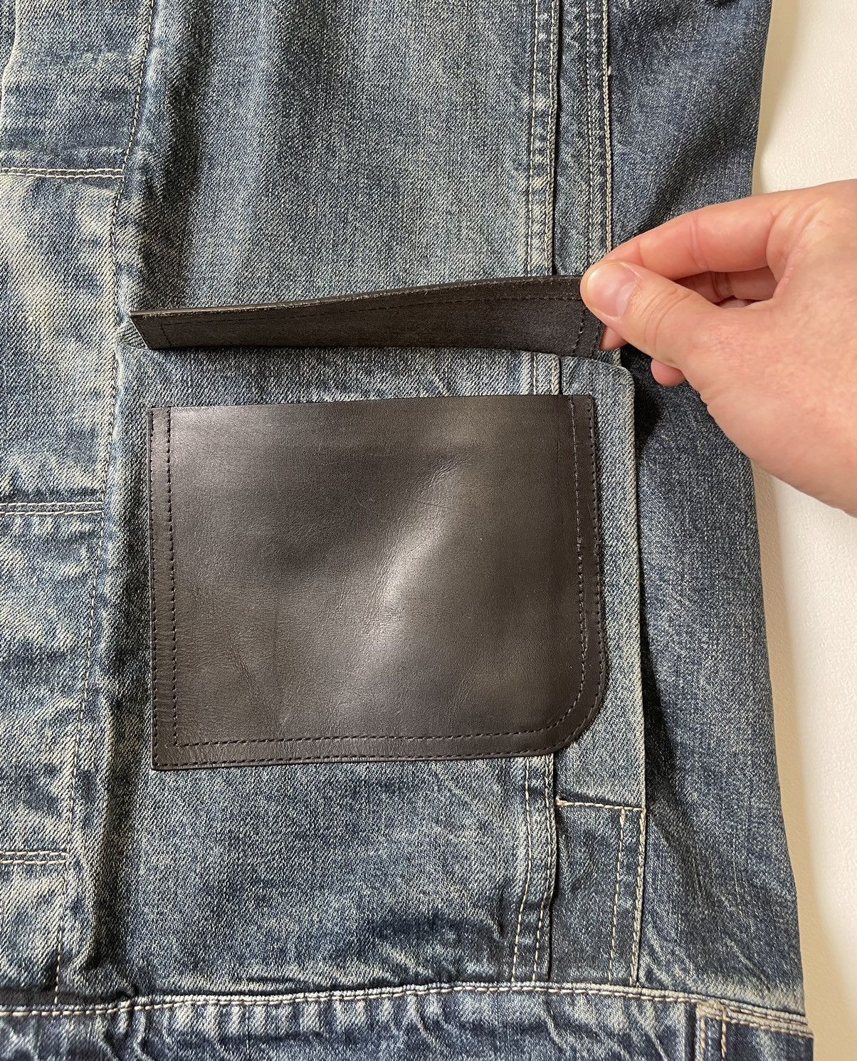 Rick Owens Hustler Blue Washed Denim Trucker Vest Size US L / EU 52-54 / 3 - 7 Thumbnail
