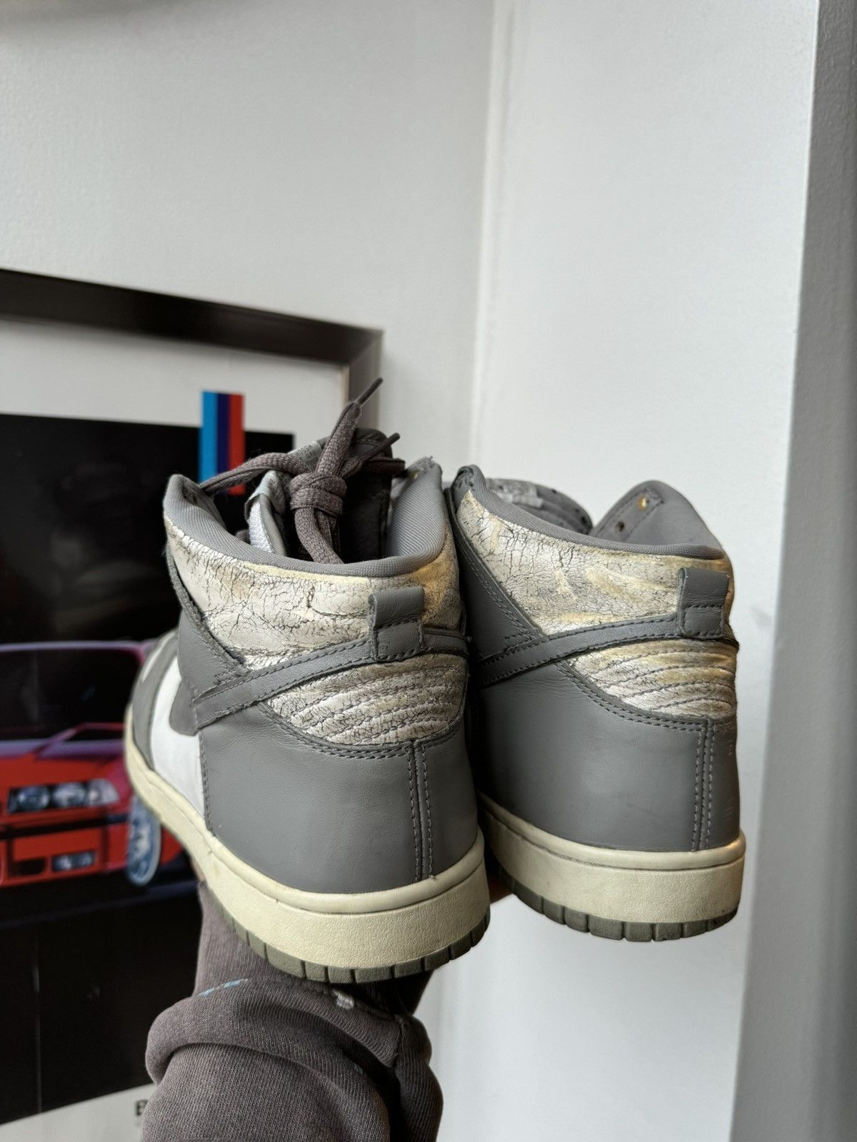 Nike × Vintage Vintage Nike Dunk High 2003 Medium Grey 30471700200 Size 9 Size US 9 / EU 42 - 18 Thumbnail