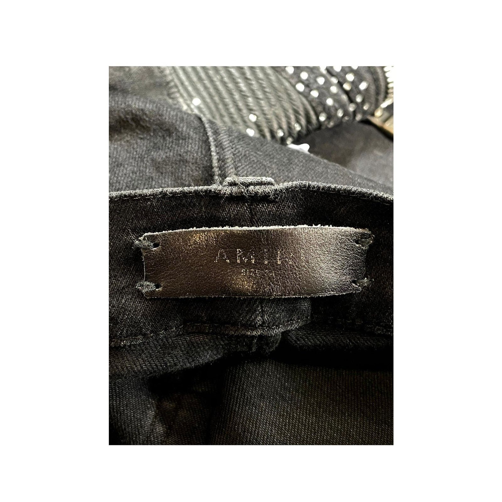 Amiri Amiri Crystal Patch MX2 (Custom) Black Jeans Size US 34 / EU 50 - 4 Thumbnail