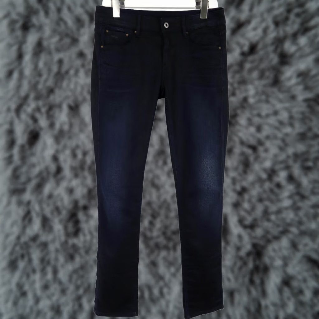 G-Star G-STAR Attacc Mid Straight Jeans Women's W31/L32 Slightly Faded Zip Fly Stretch Jeans Size 24" / US 00 / IT 34 - 1 Thumbnail