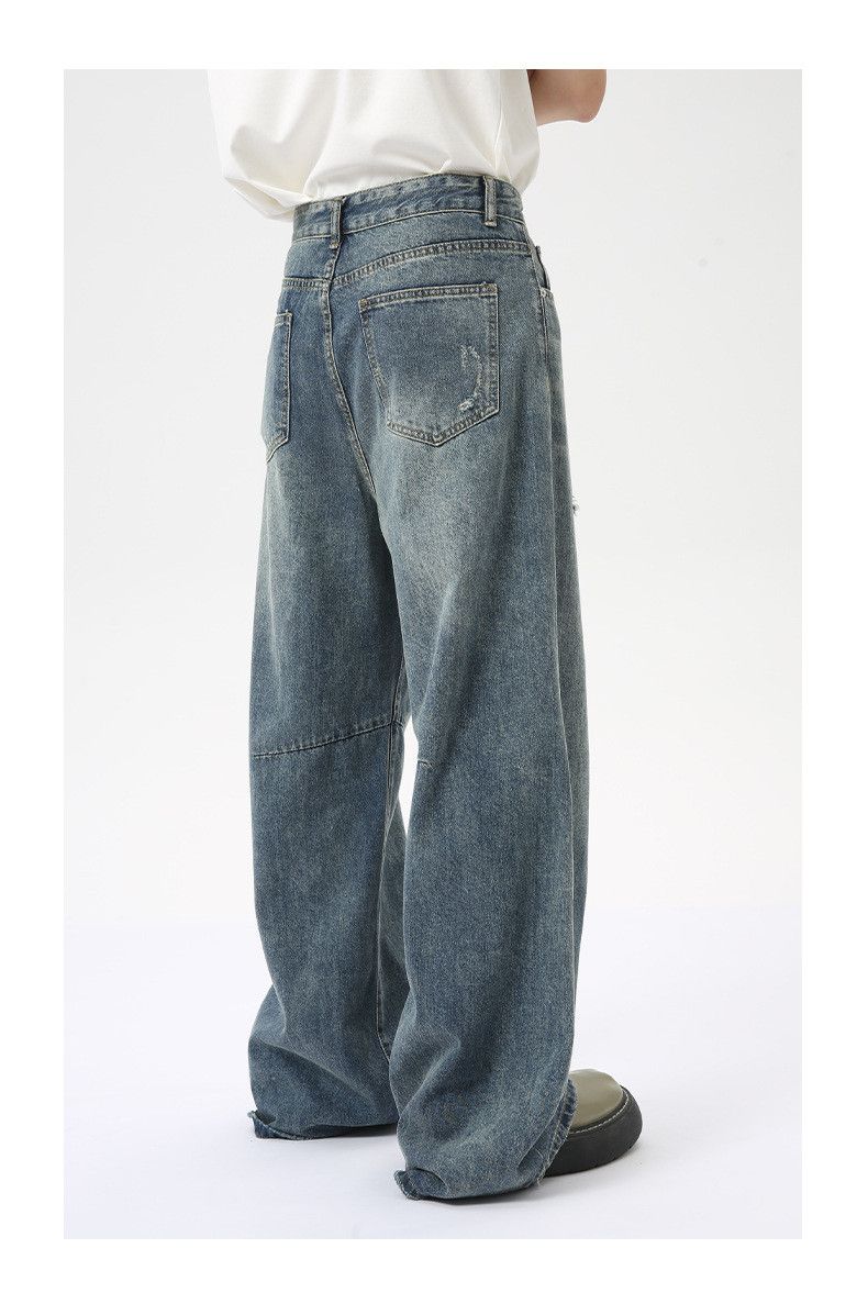 Vintage American high street distressed wash jeans casual Size US 32 / EU 48 - 4 Thumbnail