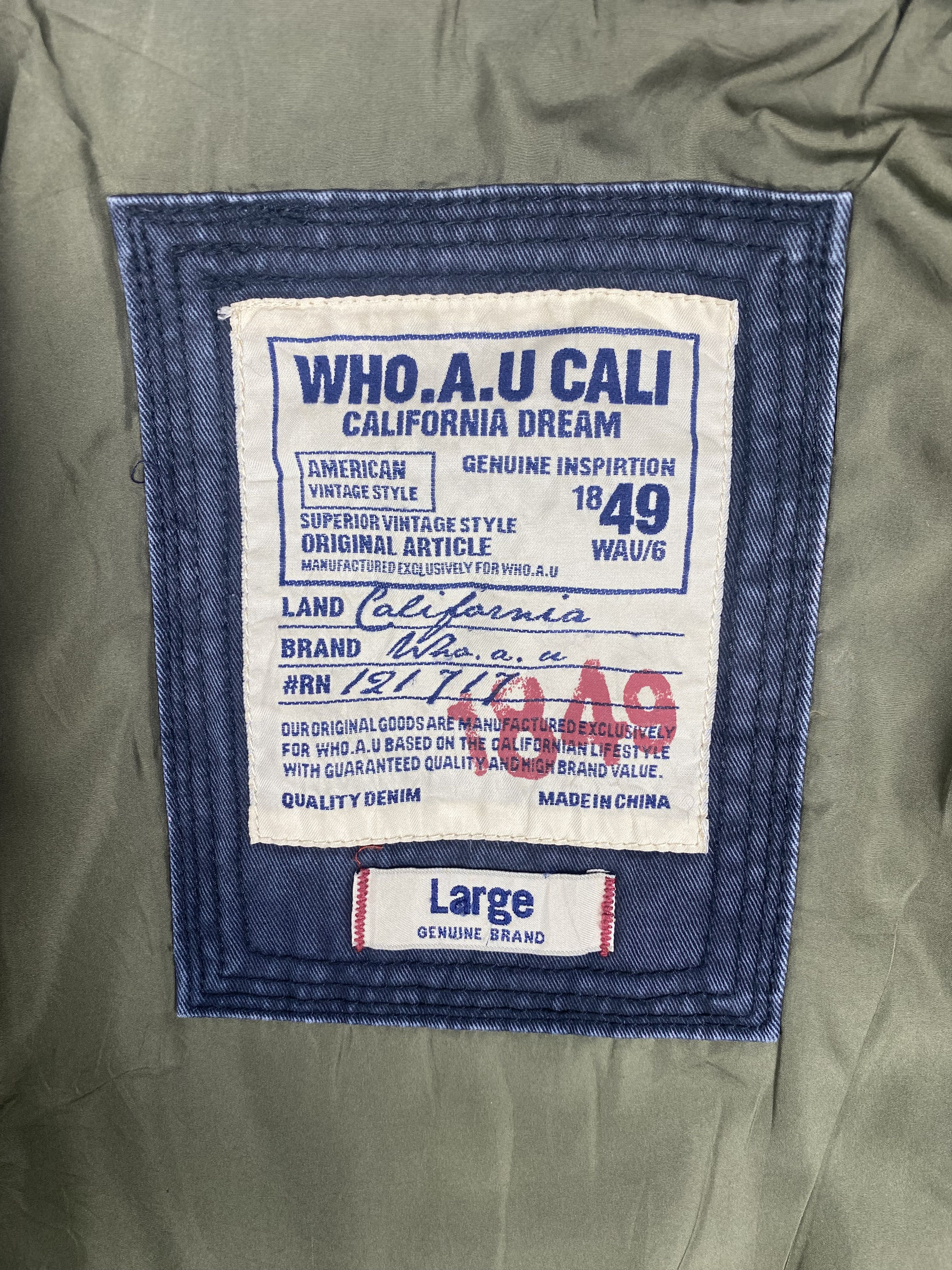 Vintage Vintage Who A. U. Sherpa Multi Pocket Zip Up Denim Jacket Size US L / EU 52-54 / 3 - 9 Thumbnail