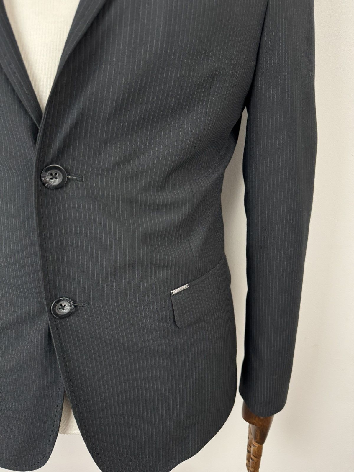 Diesel Diesel Superior Protection Two Piece Striped Blazer size 46 Size 46S - 3 Thumbnail
