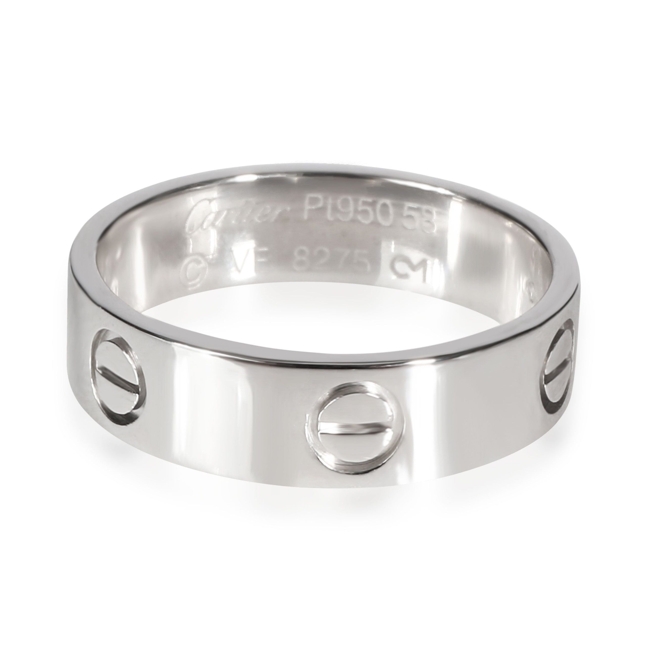 Cartier Love Ring in Platinum 5.5 mm Womenswear