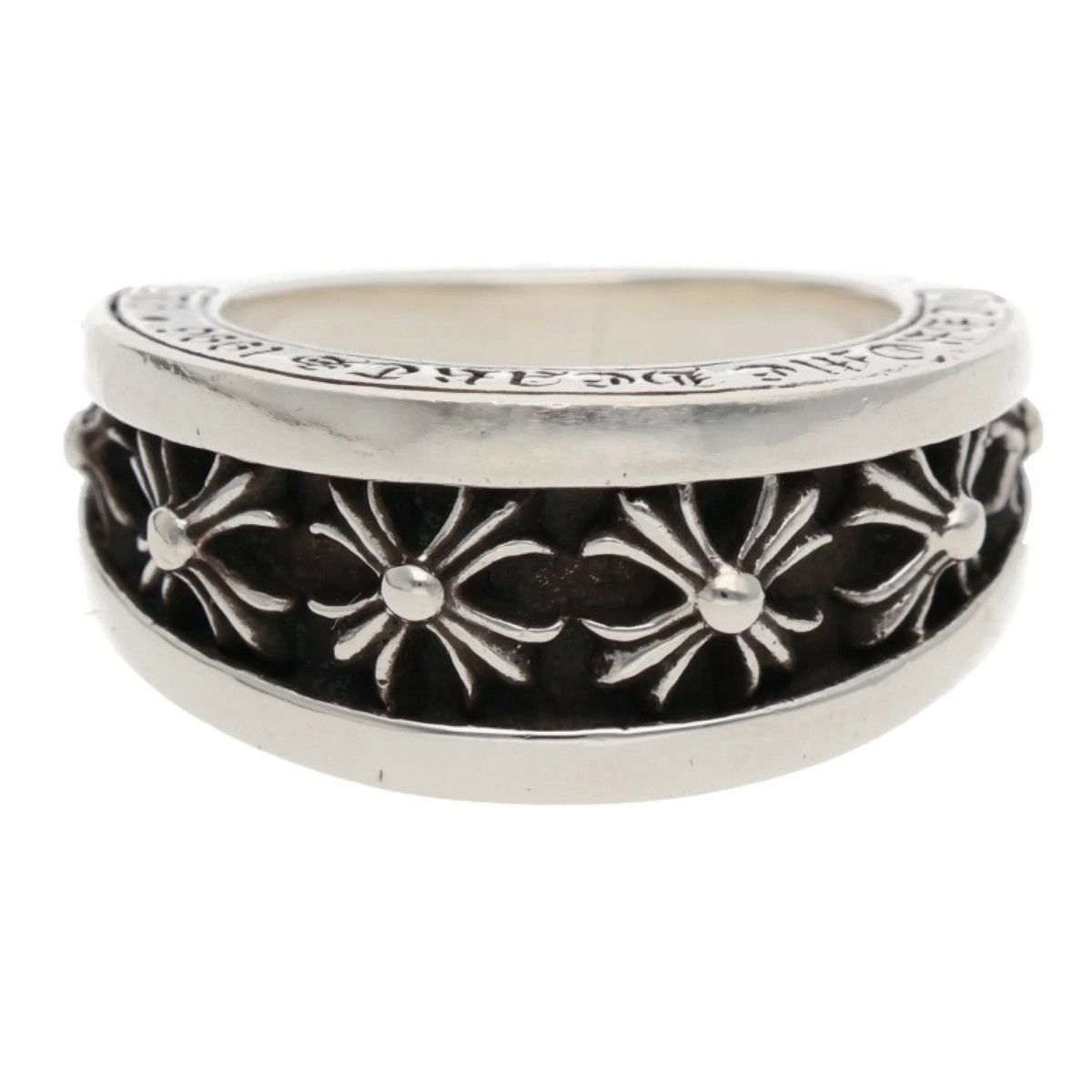 Chrome Hearts US 8-8.5 chrome hearts Cross Narrow Band Ring 16.5 Size ONE SIZE - 1 Thumbnail