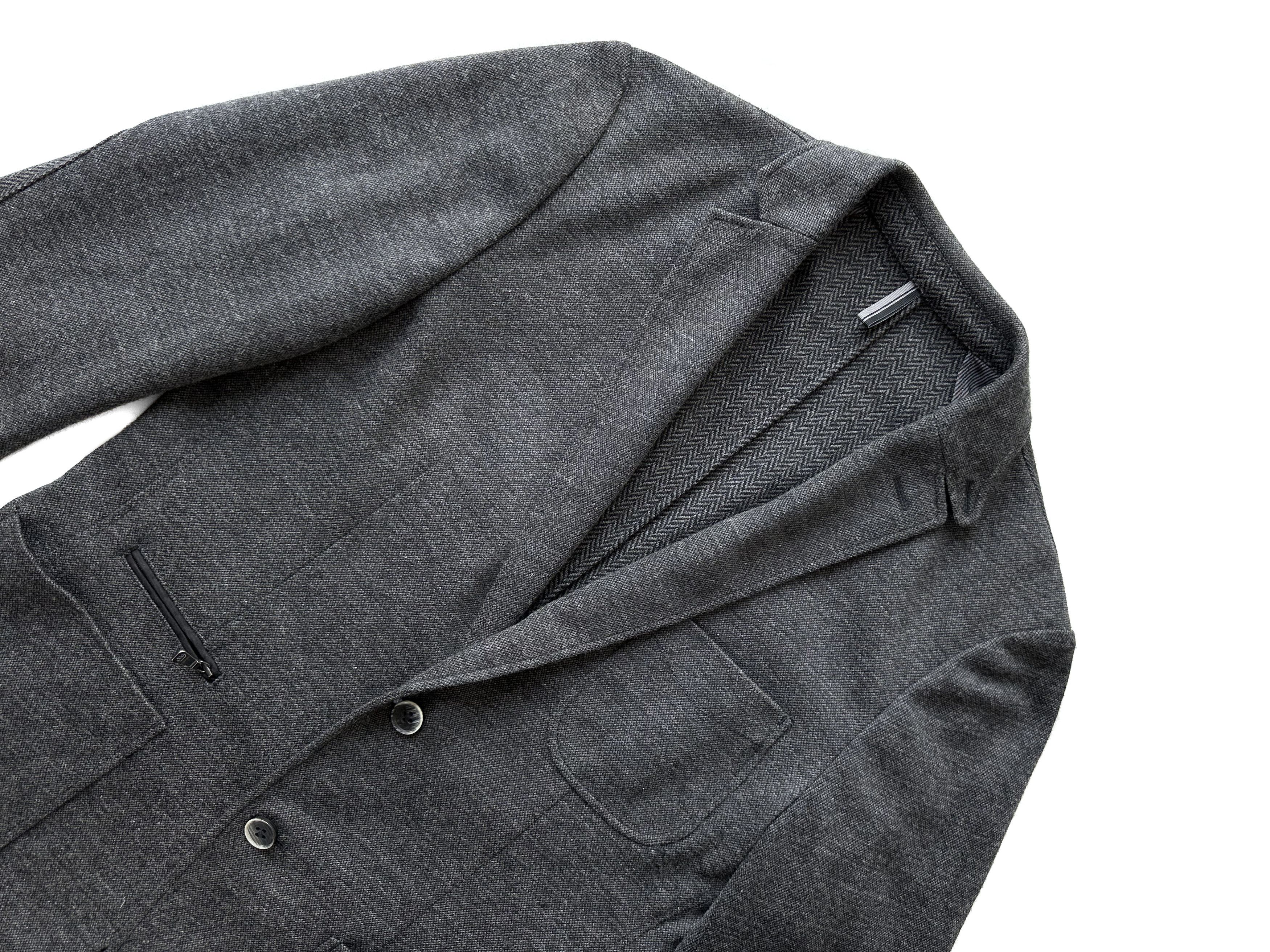 Hugo × Hugo Boss Hugo Boss grey melange wool blazer Size 46R - 3 Thumbnail