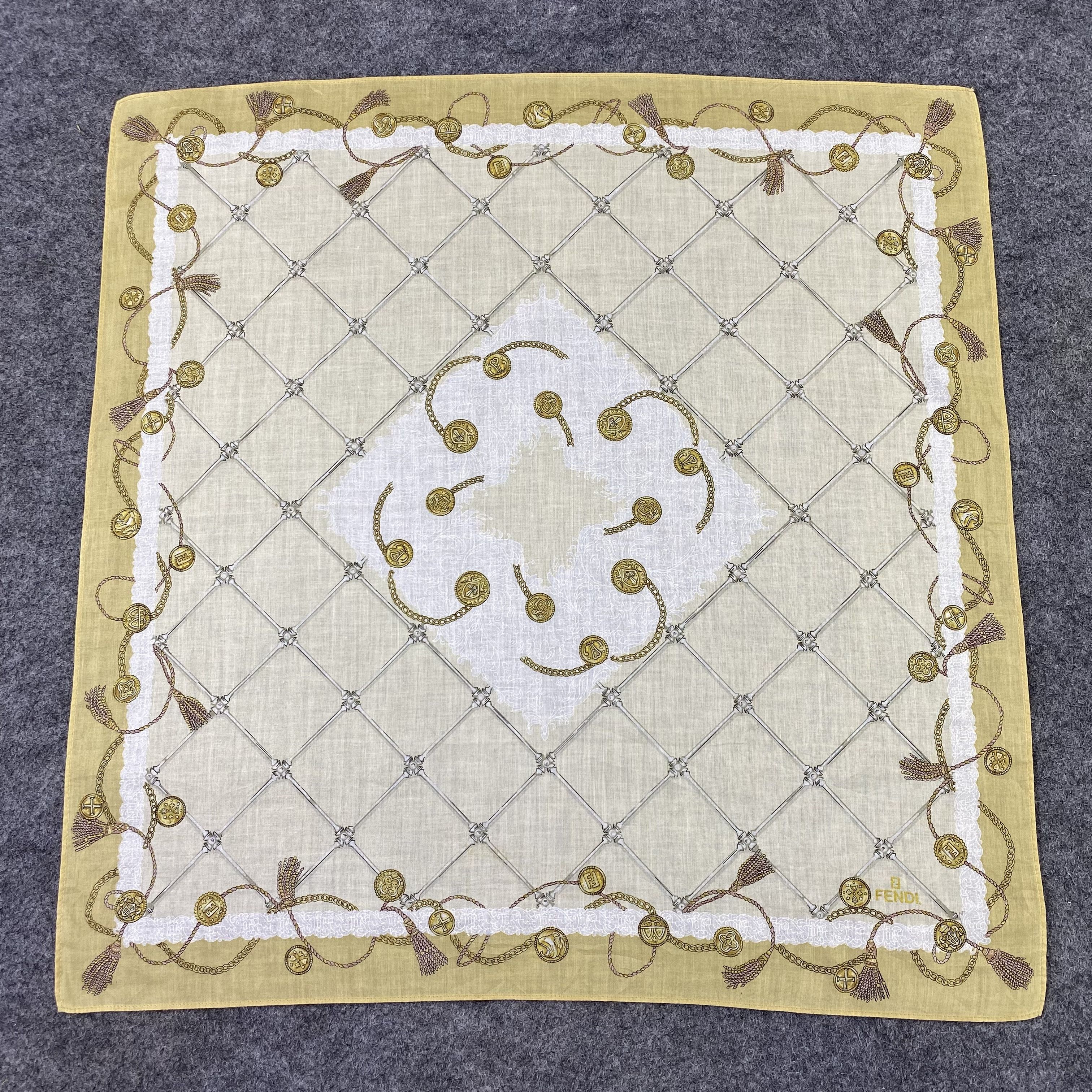 Designer Fendi Handkerchief / Bandana / Neckerchief-B814 Size ONE SIZE - 3 Thumbnail