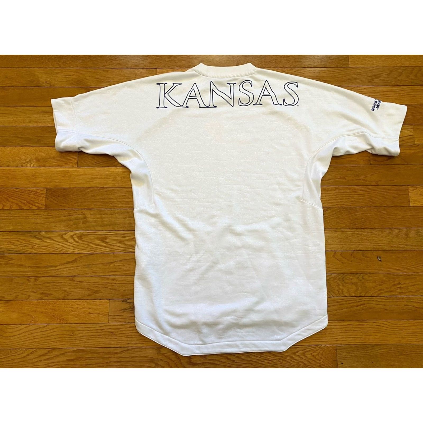 Adidas Adidas Kansas Jayhawks Short Sleeve Crew T-Shirt Mens S Blue Logo Stadium Sports Shirt Size US S / EU 44-46 / 1 - 2 Thumbnail