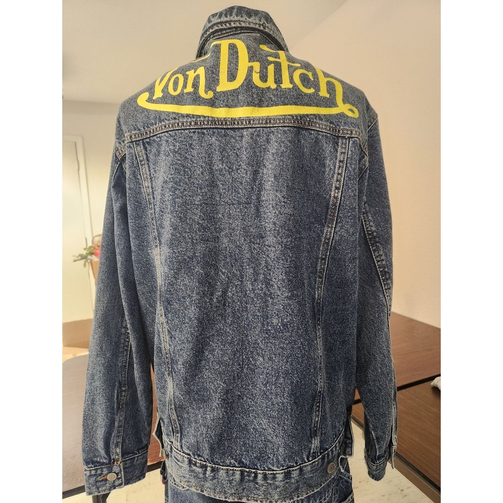 Von Dutch New Von Dutch Denim Jacket Mens Wings Eye Patch Button Up Size US M / EU 48-50 / 2 - 3 Thumbnail